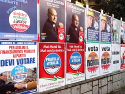 carteles elecciones italia