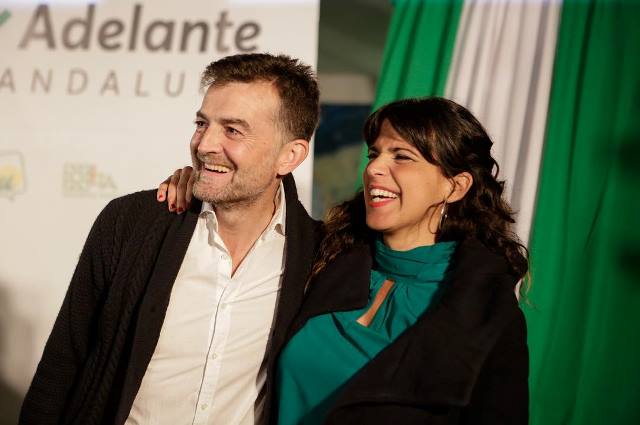 Teresa Rodríguez y Antonio Maíllo en el arranque de campaña / Foto: José Camó